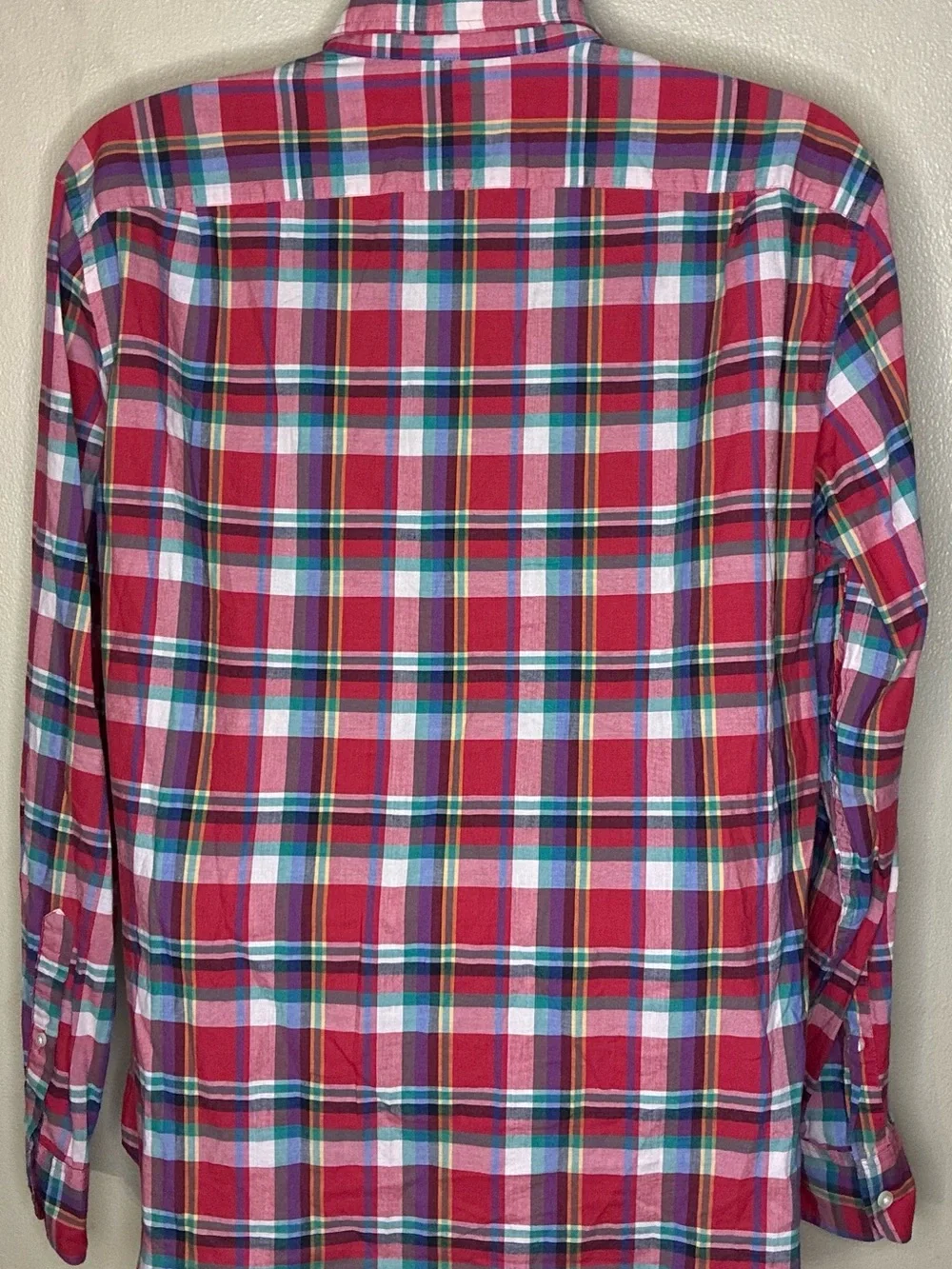 J. Crew Men's Red Plaid Button-Down Shirt
